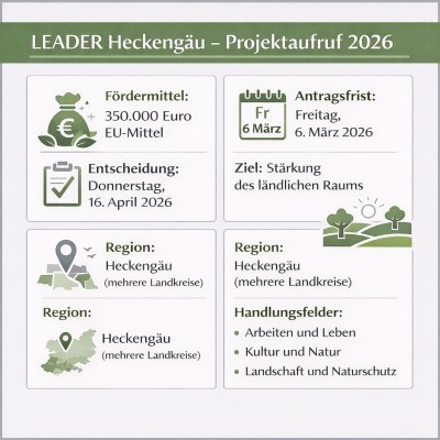 LEADER Heckengäu: 350.000 Euro EU-Fördermittel für Projekte